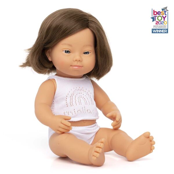 Baby Doll Caucasian Girl with Down Syndrome 15"