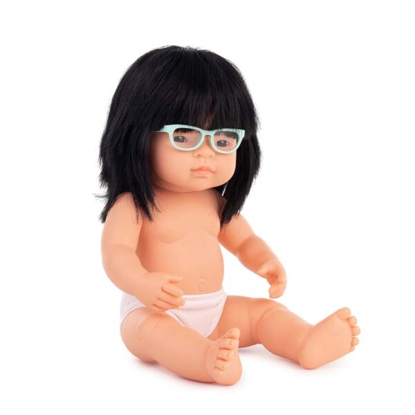 Baby Doll Asian Girl with Glasses 15''