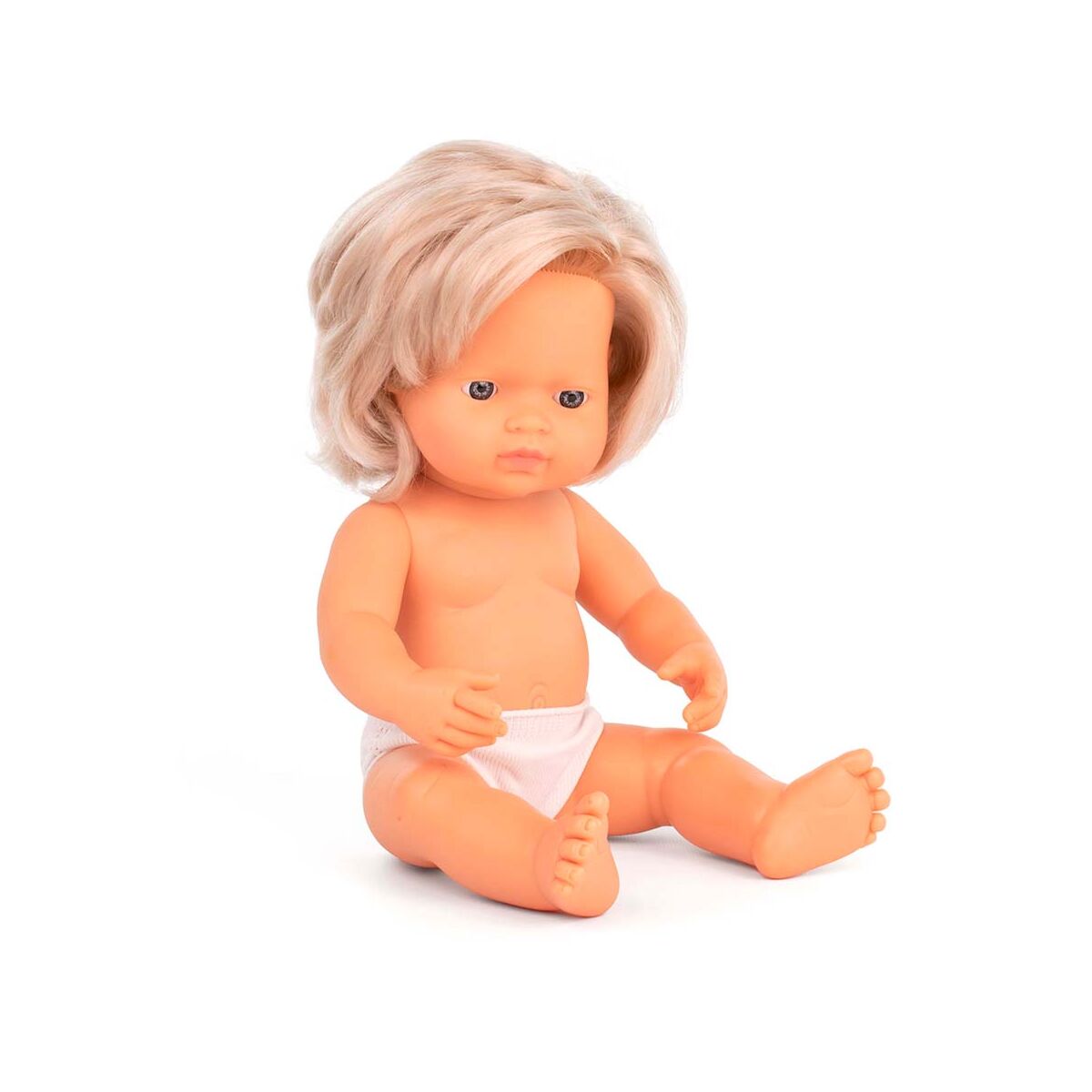 Miniland Baby Doll - Caucasian Girl 38cm