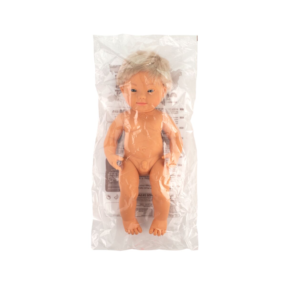 Baby Doll Caucasian Boy with Down Syndrome 38 cm
