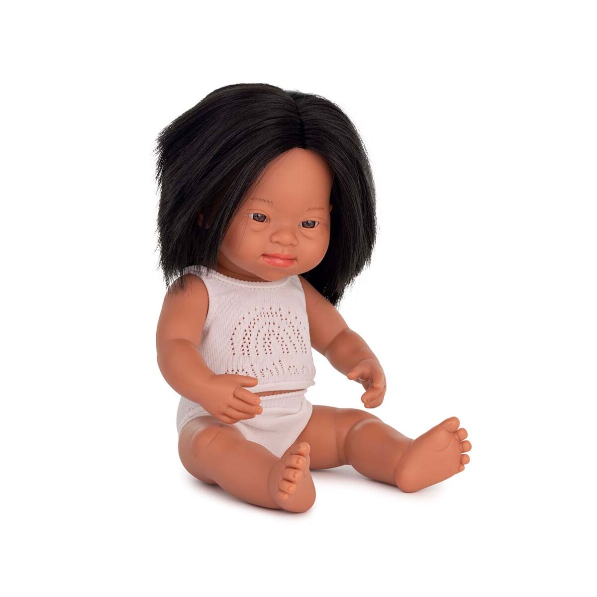 Miniland Baby Doll - Caucasian Girl with Down Syndrome38cm Miniland Baby Doll - Caucasian Girl with Down Syndrome38cm
