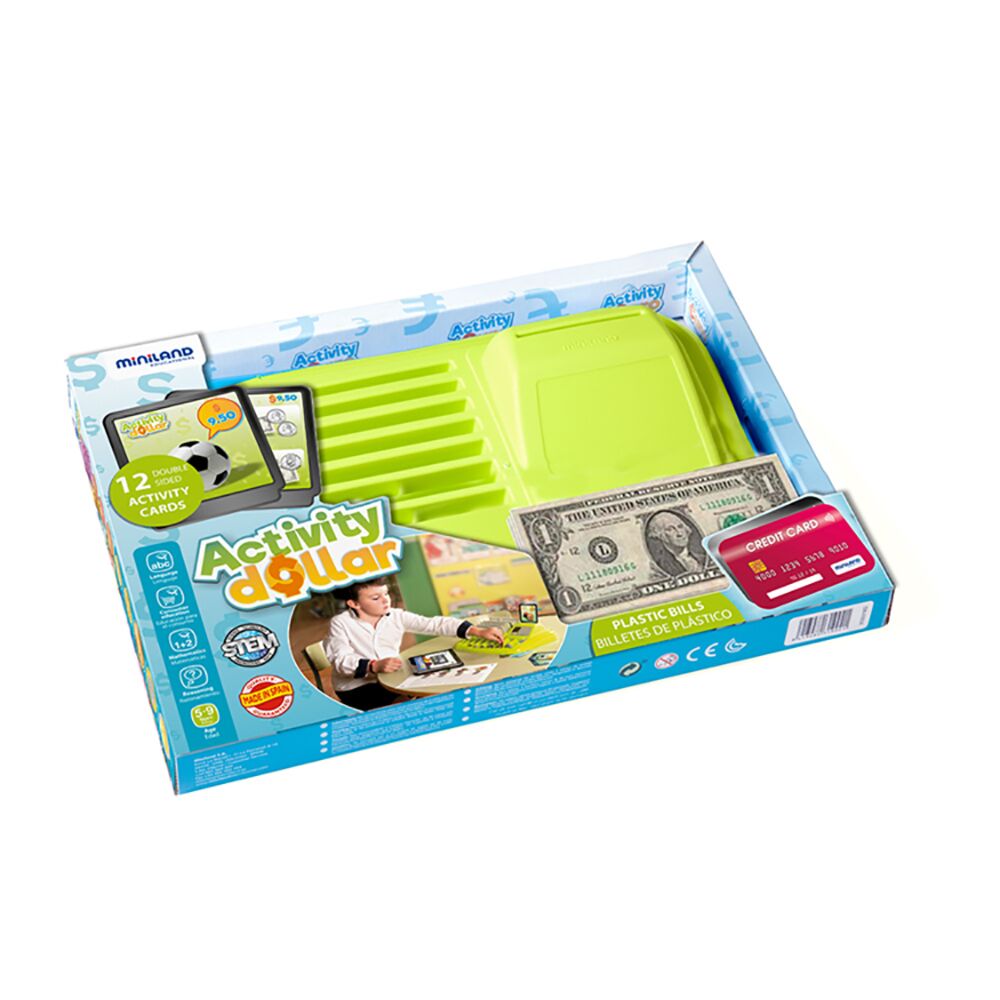 Miniland Activity Dollar Money Tray for Kids Miniland Educational Corp 31903 