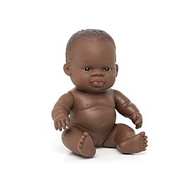 Miniland Baby Doll - African Boy 21cm Miniland Baby Doll - African Boy 21cm