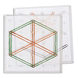 6 Geoboards Set (15 cm transparent)