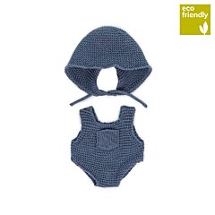 Knitted Doll Outfit 21cm - Rompers&hood