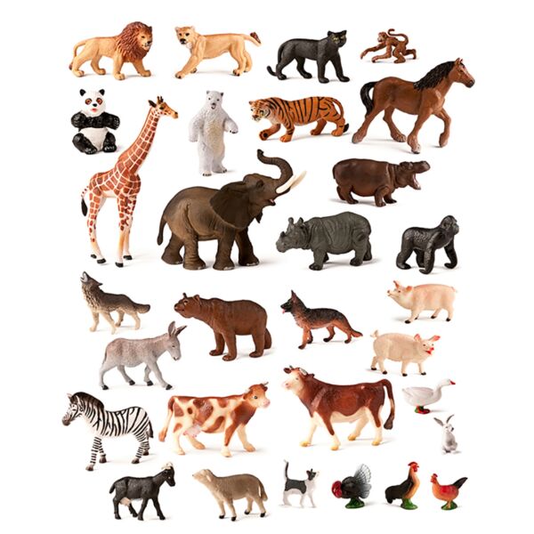 Farm & Jungle Animals (30 figures)