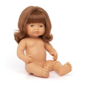 Muñeca bebé caucásica pelirroja 38 cm