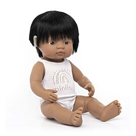 Muñeco bebé latinoameric. implante coclear 38 cm