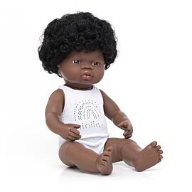 Muñeca bebé africana 38 cm