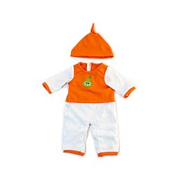 Ropa Pijama invierno naranja rayas muñeco 38 cm