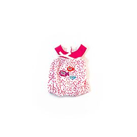 Ropa Pijama verano puntos rosa para muñeco 32 cm