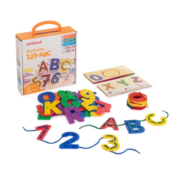 Letras y números para coser Activity 123 ABC