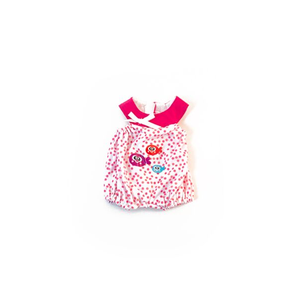 Ropa Pijama verano puntos rosa para muñeco 32 cm