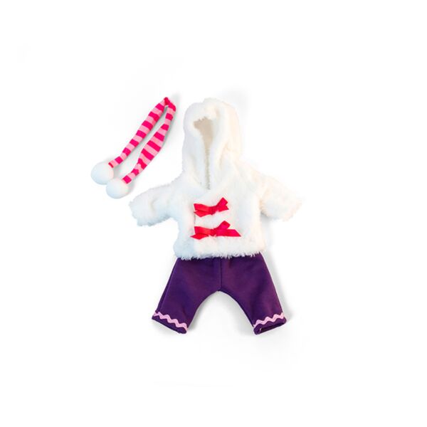 Ropa Conjunto frío pelo blanco para muñeco 32 cm