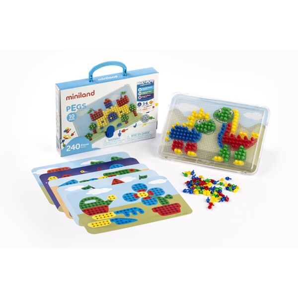 Pegs 10 mm (240 piezas) - Primary Colors