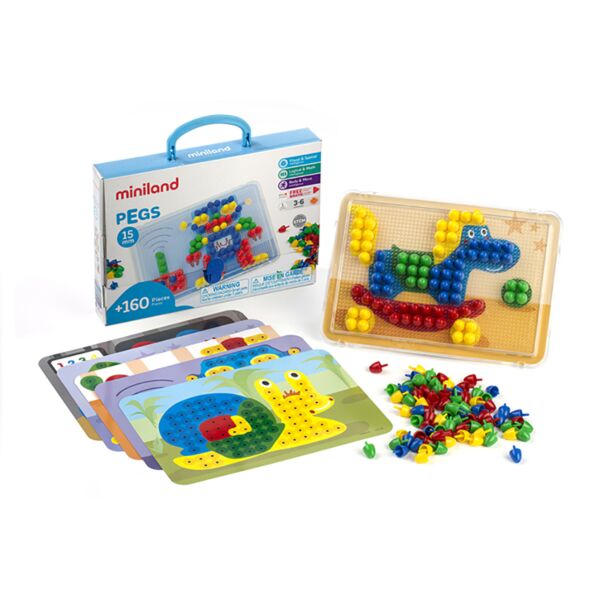 Pegs 15 mm (160 piezas) - Primary Colors