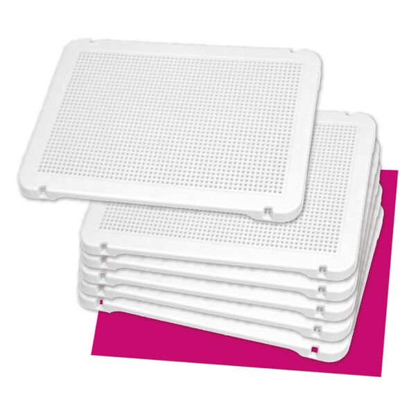 Pegs: Set de 6 placas blancas