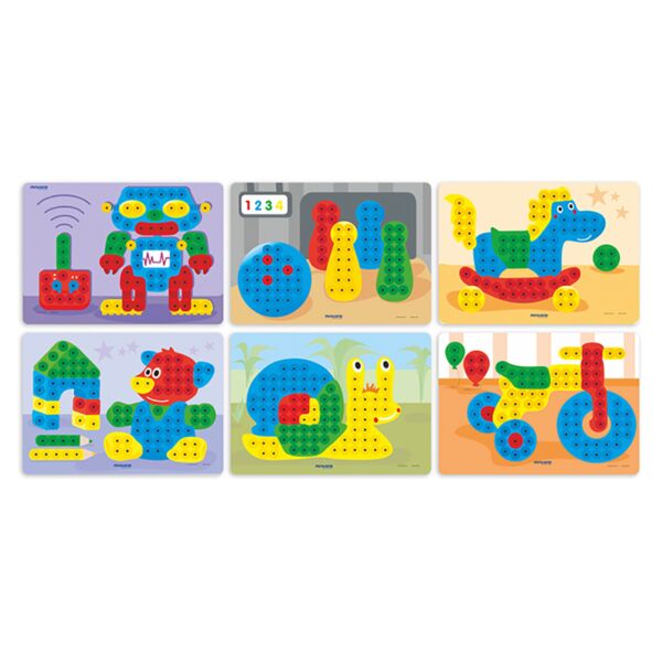 Pegs 15 mm (6 piezas) - Primary Colors
