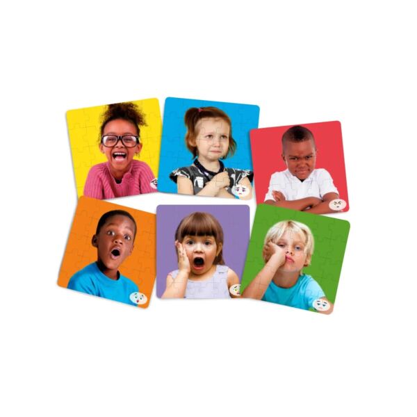 Set de 6 puzzles: Las emociones de la cara