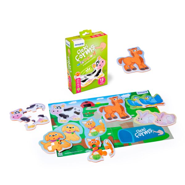 Set de 6 puzzles: Los animales