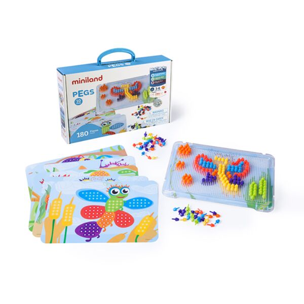 Pegs 10 mm (180 piezas) - Bright Colors