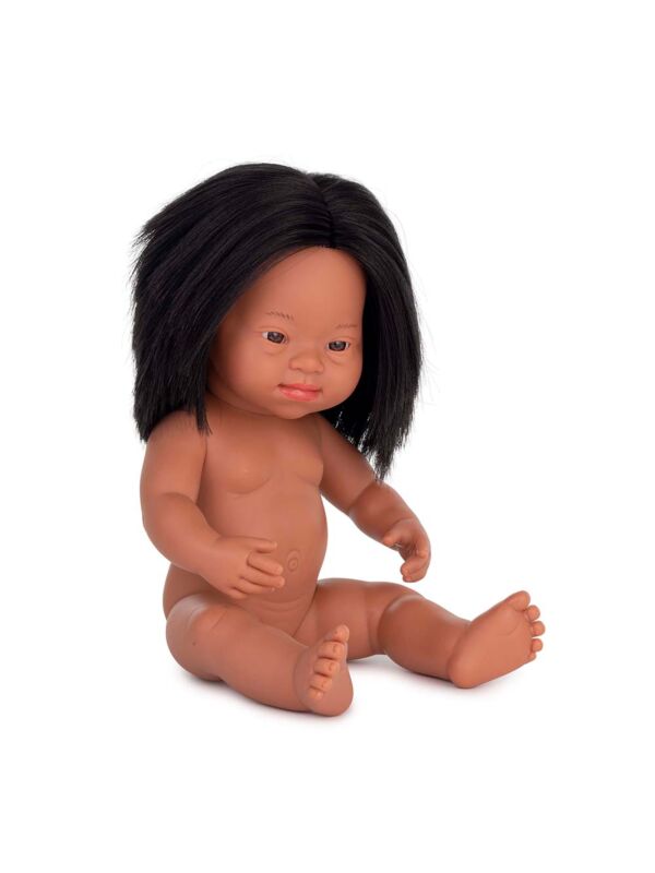 Muñeca latina con Síndrome de Down 38 cm