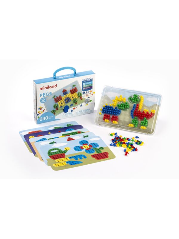 Pegs 10 mm (240 piezas) - Primary Colors