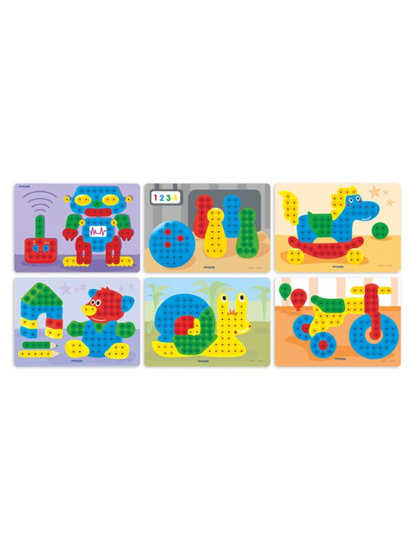 Pegs 15 mm (6 piezas) - Primary Colors