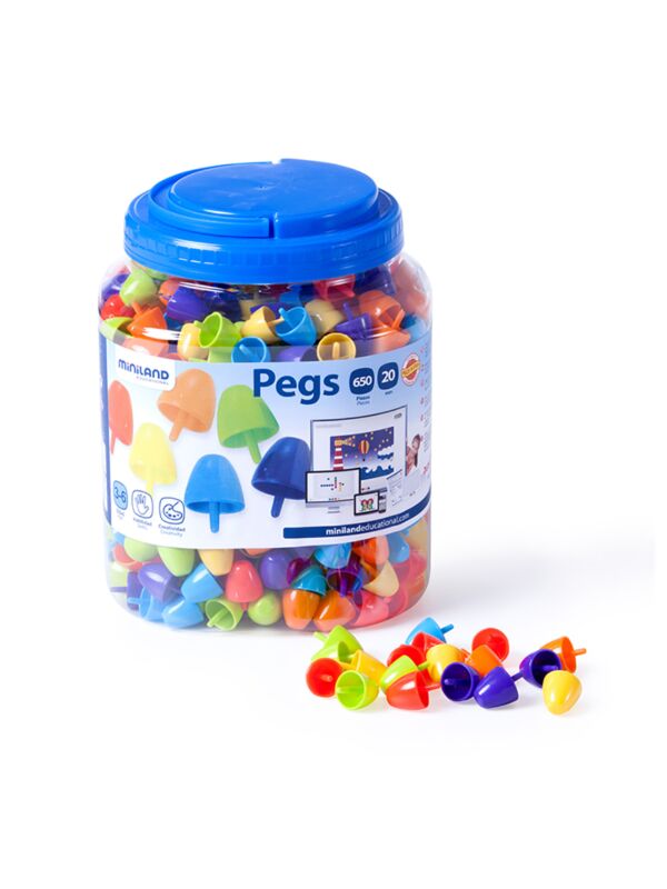 Pegs 20 mm (650 piezas) - Bright Colors