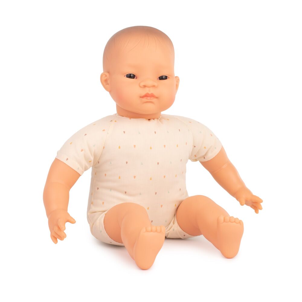 Poupée poupon bébé garçon, 38 cm, Africain, Collection Miniland