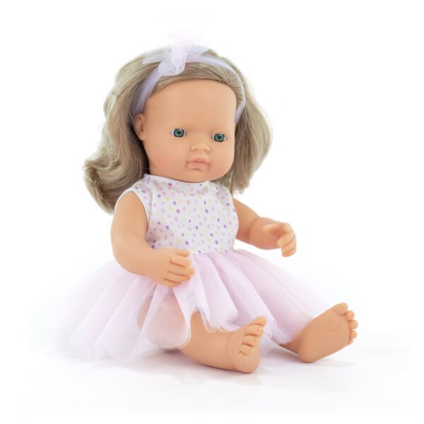 Poupée caucasienne blonde foncée 38cm MF&M