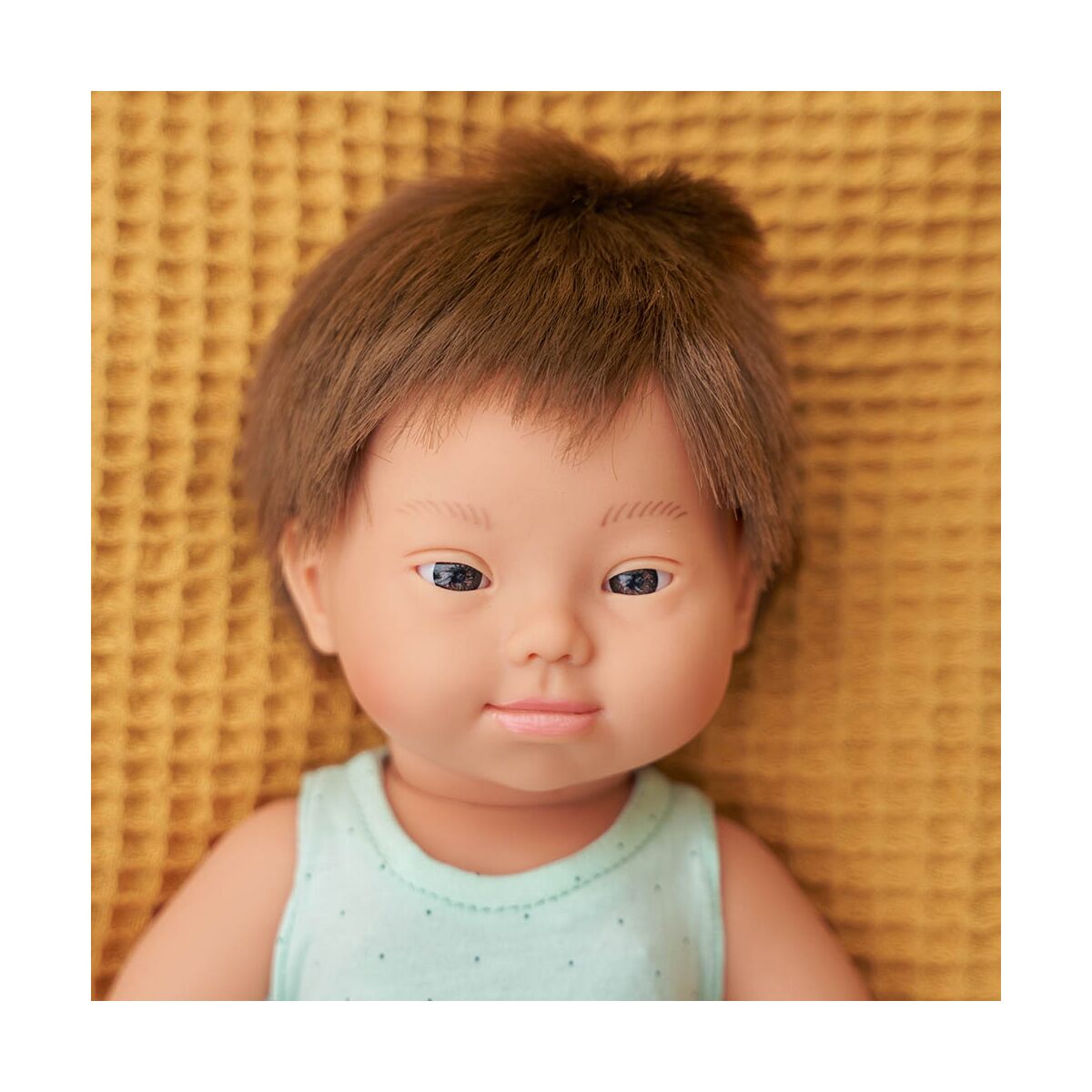 Miniland Baby Doll - Caucasian Boy with Down Syndrome 38cm Miniland Baby Doll - Caucasian Boy with Down Syndrome 38cm