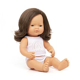 Baby Doll Brunette Girl 15"