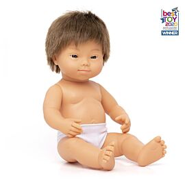 Baby Doll Caucasian Boy with Down Syndrome 15"