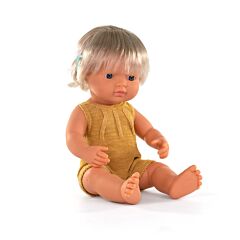 Miniland Doll 12 5/8'' Caucasian Boy (Polybag) - Made in Spain,  Anatomically Correct, Quality, Inclusion