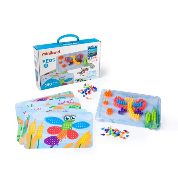 Pegs⅜" (180 pieces) - Bright Colors