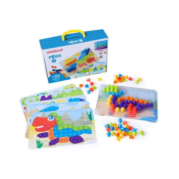 Pegs ¾" (90 pieces) - Bright Colors