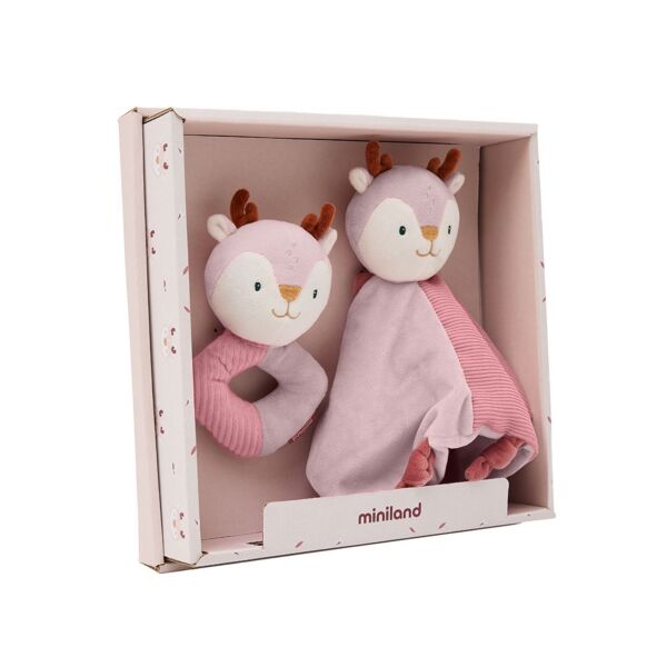 Baby Deer gift pack with doudou and rattle