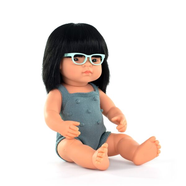 Baby Doll Asian Girl with Glasses 15 Colourful