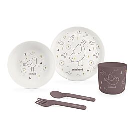 Vajilla infantil de material bio naturmeal chick