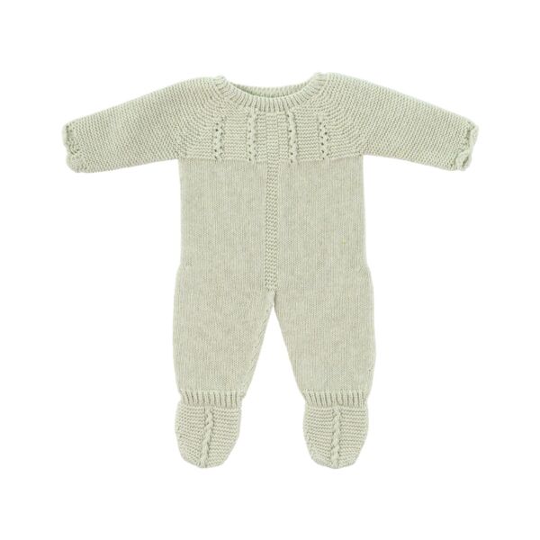 Pijama de punto verde para muñecos de 40cm