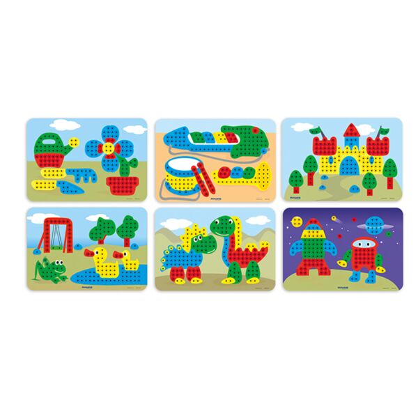 Pegs 10 mm (6 piezas) - Primary Colors