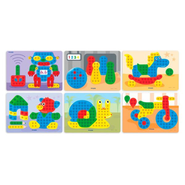 Pegs 15 mm (6 piezas) - Primary Colors