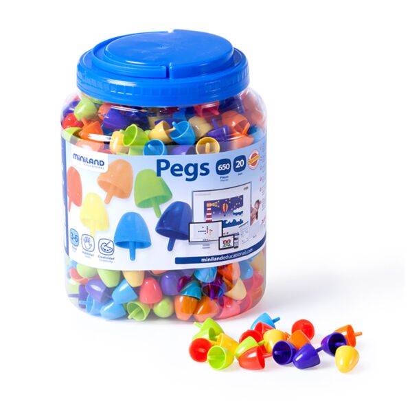 Pegs 20 mm (650 piezas) - Bright Colors