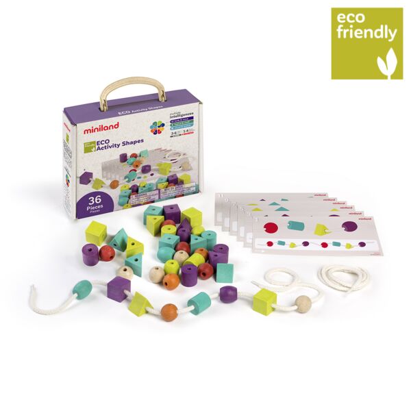 Juego de ensartar ECO Activity Shapes