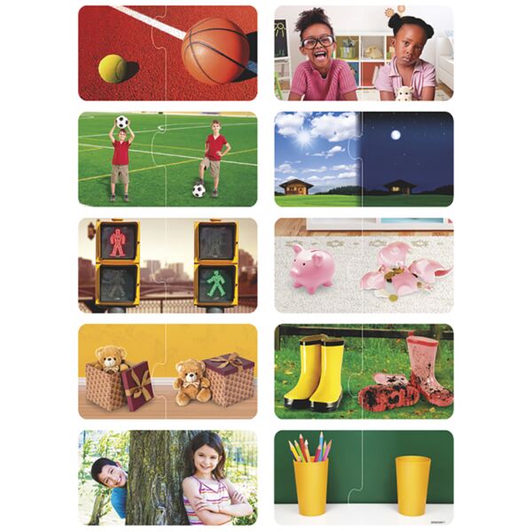 Puzzle educativo Dúos: Los opuestos