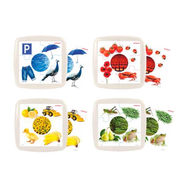 Set de 4 puzzles: Los colores