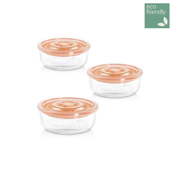 Herméticos de vidrio set 3 naturRound bunny