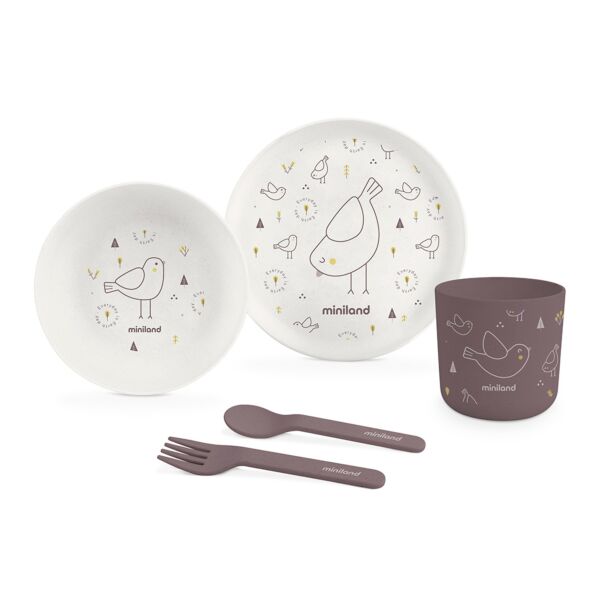 Vajilla infantil de material bio naturmeal chick