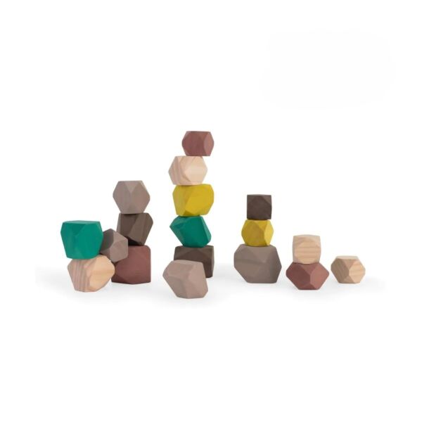 Juego apilable Towering wood stones 18 pcs